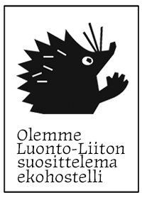 Luonto-Liiton suosittelema ekohostelli logo